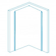 Plieger Economy (90x90x185 cm) douchecabine vierkant Wit 2,2 mm