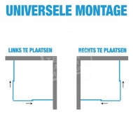 Plieger Class (90x90x185 cm) douchecabine vierkant Wit 3 mm montage universeel