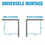 Plieger Class (90x90x185 cm) douchecabine vierkant Aluminium 3 mm montage universeel