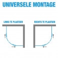 Plieger Class (90x90x185 cm) douchecabine kwartrond Aluminium 3 mm montage universeel
