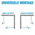 Plieger Royal (90x90x185 cm) douchecabine kwartrond Chroom 6 mm montage universeel