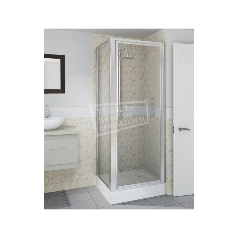 Aqualux Aqua 4 (76x76x185 cm) douchecabine vierkant Wit 4 mm montage universeel Aqualux Aqua 4 (76x76x185 cm) douchecabine vierkant Wit 4 mm montage universeel