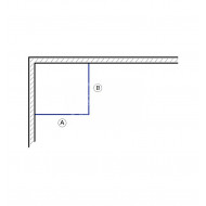 Wiesbaden Kreuz (90x90x200 cm) douchecabine vierkant 1 swingdeur 8 mm NANO Anti-kalkbehandeling