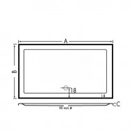 Beterbad Mariana (90x70x4 cm) douchebak Rechthoek Wit