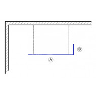 Wiesbaden Frei 120x30x200 cm inloopdouche 10 mm met zijwand (L/R) 30x200 cm 