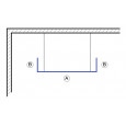 Wiesbaden Frei 120x30/30x200 cm inloopdouche 10 mm met 2 zijwanden (30 cm)