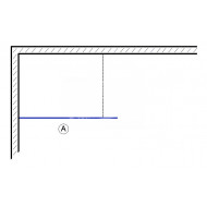 Wiesbaden Bernd 80x200 cm inloopdouche gematteerde band met Muurprofiel 10 mm