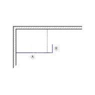 Wiesbaden Anlauf 50x30x200 cm inloopdouche 10 mm NANO ANTI-KALK