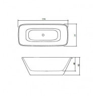 Beterbad Romeo (174x77x63 cm) Solid Surface Wit