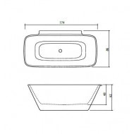 Beterbad Romeo Basis (174x86x62 cm) Solid Surface Wit