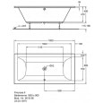 Keramag Preciosa II Bad Acryl Rechthoek 180x90x47 cm Wit