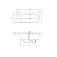Villeroy & Boch Loop & Friends Oval Bad Acryl Rechthoek 160x70 cm met Ovale Binnenvorm Wit