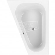 Villeroy & Boch Loop & Friends Oval Bad Acryl Offset 175x135 cm Links met Ovale Binnenvorm Wit