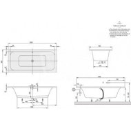 Villeroy & Boch Loop & Friends Square Duobad Rechthoek 190x90 cm met Hoekige Binnenvorm Wit