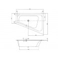 Villeroy & Boch Loop & Friends Square Bad Acryl Offset 175x135 cm Rechts met Hoekige Binnenvorm Wit