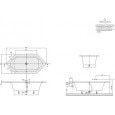 Villeroy & Boch Loop & Friends Square Duobad Zeshoekig 190x90 cm met Hoekige Binnenvorm Wit