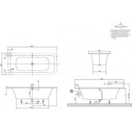 Villeroy & Boch Loop & Friends Square Duobad Ovaal 180x80 cm met Hoekige Binnenvorm Wit