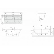 Villeroy & Boch O.Novo Bad 180x80 cm Wit