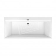 Villeroy & Boch Squaro Edge 12 Kunststof Bad Quaryl Rechthoek 160x75x45 cm Incl. Poten & Afvoer /Overloopcombinatie Wit