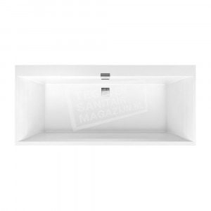 Villeroy & Boch Squaro Edge 12 Bad Quaryl Rechthoek 190x90x45 cm Incl. Poten & Afvoer /Overloopcombinatie Wit