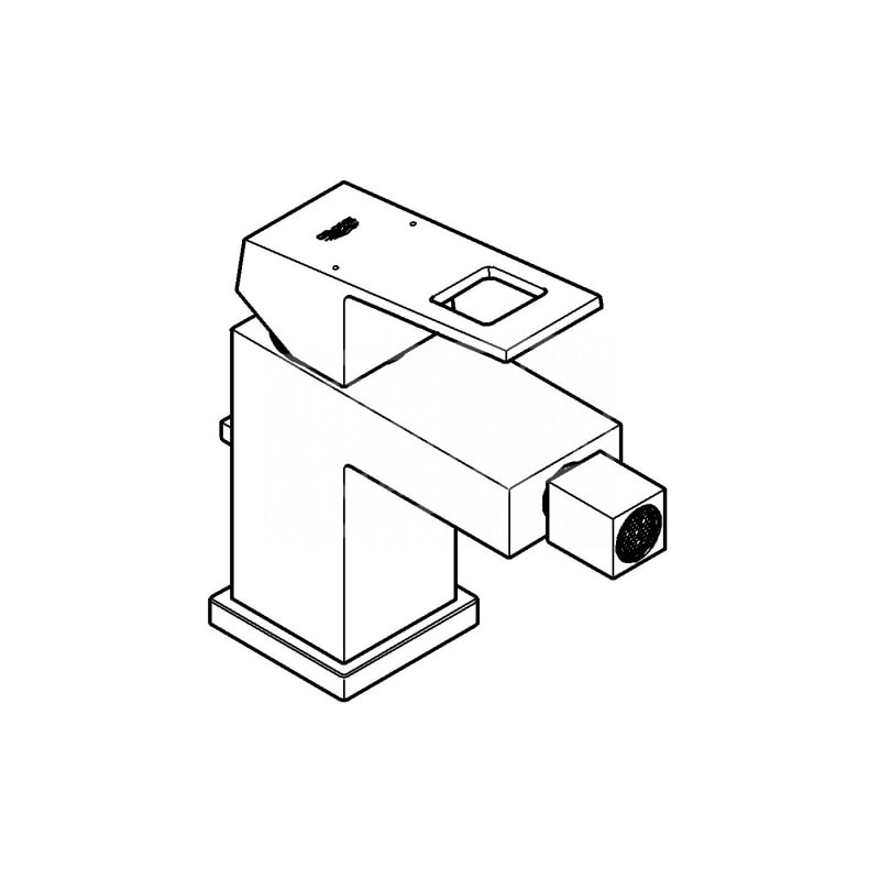 Grohe Eurocube Bidetkraan met Waste Grohe Eurocube Bidetkraan met Waste