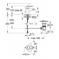 Grohe BauLoop Bidetkraan met Waste