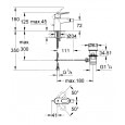 Grohe BauLoop Bidetkraan met Waste