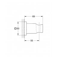 Grohe Rainshower Wandhouder Vierkant Wit