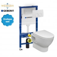 Wiesbaden Mercurius toiletset met Geberit UP100 en Delta21 bedieningspaneel
