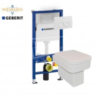 Wiesbaden Carré toiletset met Geberit UP100 en Delta21 bedieningspaneel