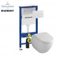 Villeroy & Boch Subway 2.0 toiletset met Geberit UP100 en Delta21 bedieningspaneel