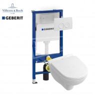 Villeroy & Boch O.novo toiletset met Geberit UP100 en Delta21 bedieningspaneel