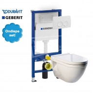 Duravit Starck 3 Compact toiletset met Geberit UP100 en Delta21 bedieningspaneel