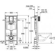 Duravit Starck 3 toiletset met Grohe Rapid SL en Grohe Sakte Cosmopolitan bedieningspaneel