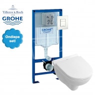 Villeroy & Boch O.novo Compact toiletset met Grohe Rapid SL en Grohe Skate Cosmopolitan bedieningspaneel
