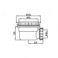 Beterbad Douchebaksifon met plug 90mm (40mm aansluiting)