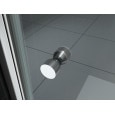 Wiesbaden Bernd Draaideur met profiel (100x200 cm) Rechts Aluminium 8 mm Gematteerd Glas