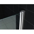 Wiesbaden Bernd Draaideur met profiel (80x200 cm) Links Aluminium 8 mm Gematteerd Glas