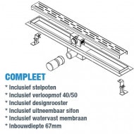 Bibury 3e Generatie 40 cm RVS met flens en rooster