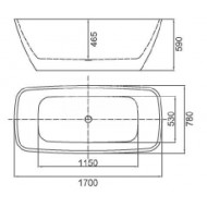 Best Design bad Forma (170x78x59cm) incl. overloopcombi en click-waste