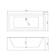 Best Design bad Strack (178x80x60cm) incl. overloopcombi en click-waste