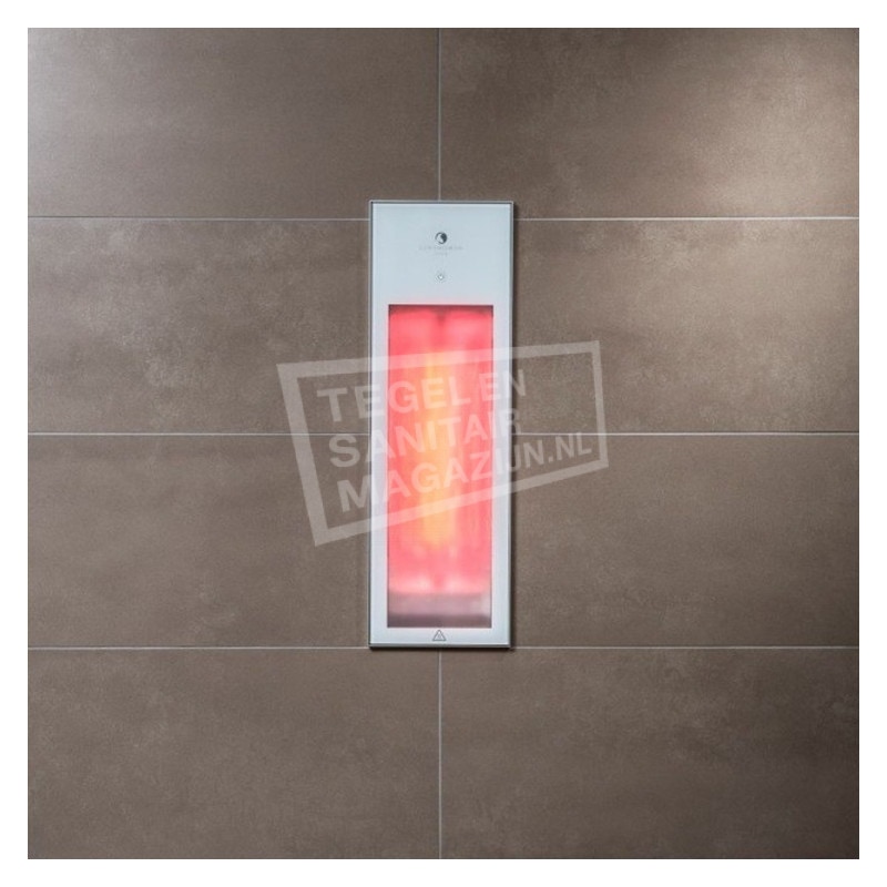 Sunshower Pure White Infraroodcabine 19.9x61.9x10cm Half Body 1250watt Aluminium