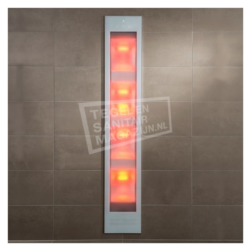 Sunshower Deluxe White UV- en Infrarood Inbouw 32x187x16cm Full Body 2000W Aluminium