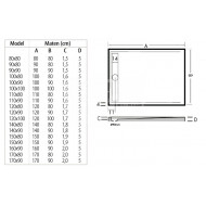 Beterbad Easy Tray (80x80x5 cm) douchebak Vierkant Wit Gootcover RVS Mat