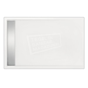 Beterbad Easy Tray (90x80x5 cm) douchebak Rechthoek Wit Gootcover RVS Mat