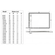 Beterbad Easy Tray (90x80x5 cm) douchebak Rechthoek Wit Gootcover RVS Mat