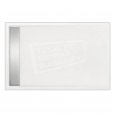 Beterbad Easy Tray (170x80x5 cm) douchebak Rechthoek Wit Gootcover RVS Glans