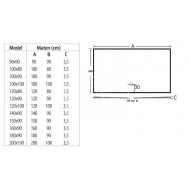 Beterbad Flat (90x90x3,5 cm) douchebak Vierkant Wit