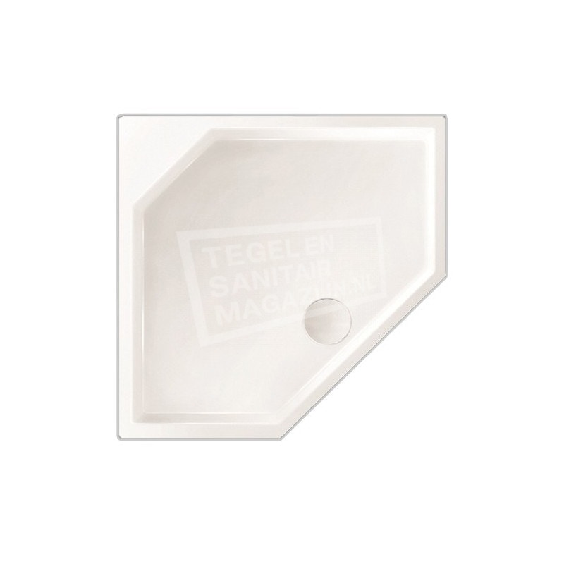 Beterbad-Xenz Marshall (100x100x4 cm) douchebak Vijfhoekig Wit