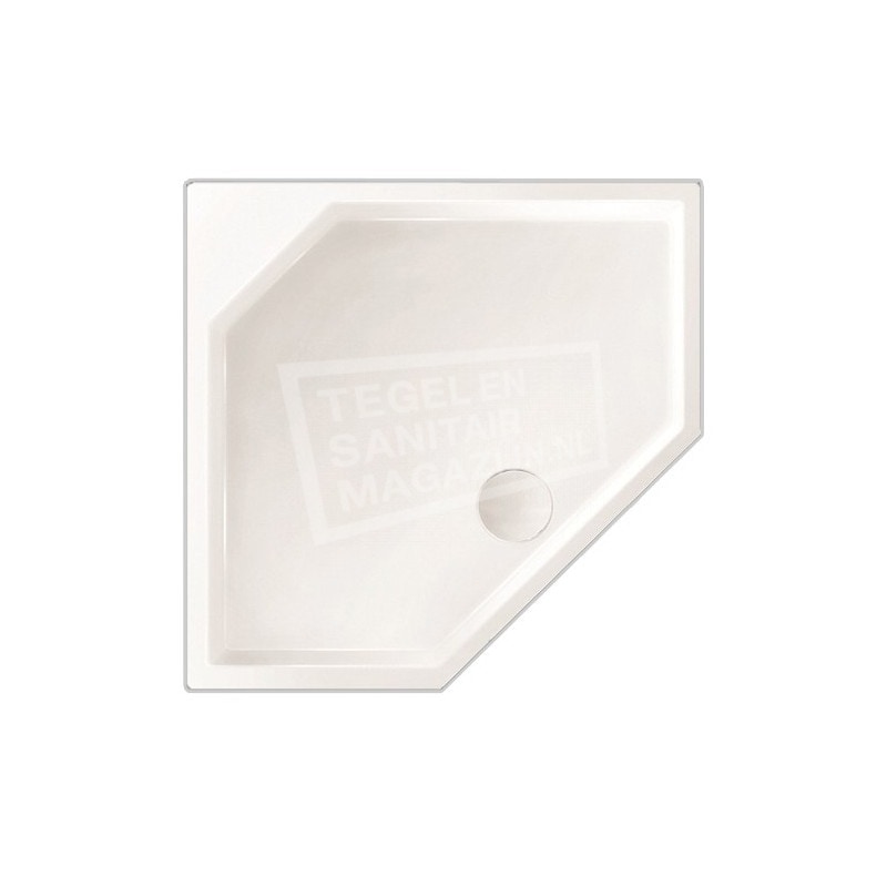 Beterbad Marshall (100x10x4 cm) douchebak Vijfhoekig Wit